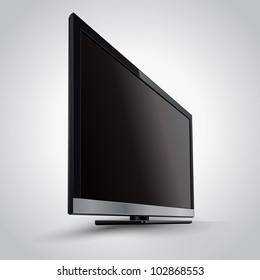 Modern Tv Flat Screen Lcd, Led, Vector Illustration.