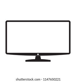 Modern tv icon, TFT LED wide screen smart tv icon. Monitor icon.