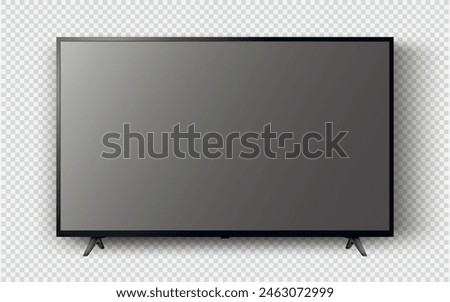 Modern TV isolated on transparent background