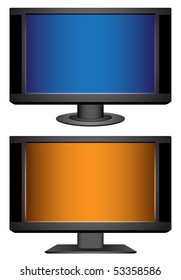Modern tv isolated on the white background