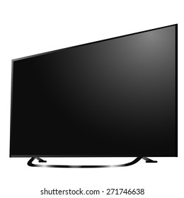 Modern TV lcd, led with dandelion flowers on screen.