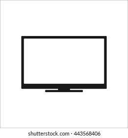 Modern tv lcd sign simple icon on background