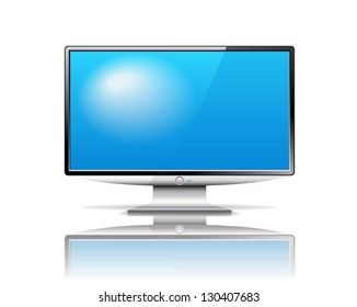 Modern TV is on the white background.