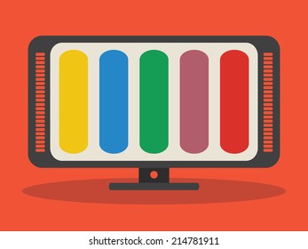 Modern TV, Vector background illustration