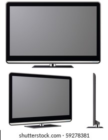 Modern TV Vector Set. Electronics Vector Collection.