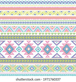 A modern twist on a traditional tribal pattern. Seamless vector patterns are great for backgrounds, wallpaper, and surface designs.