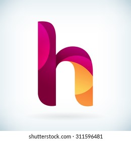 Modern twisted letter H icon design element template