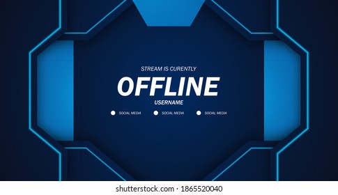 modern twitch background screensaver offline stream gaming dark blue future technology door background sharp edges