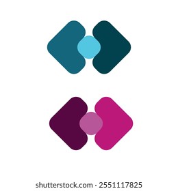 Modern two color vector logo 