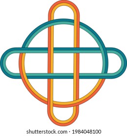 modern two colors celtic cross
