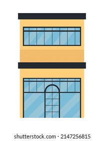 casa moderna de dos plantas con fondo blanco