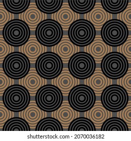 Modern two tone vector abstract circle seamless. Modern abstract design for paper