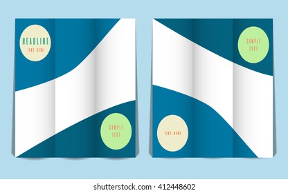 Modern two-sided flyer vector design. Brochure, banner, poster template. A4 format
