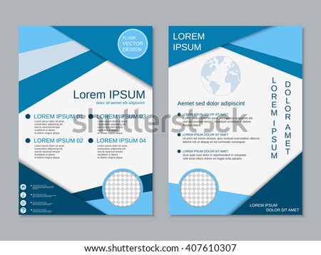 modern twosided flyer vector design professional stock vector