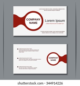 Modern two-sided visiting card, banner, badge, poster, sticker, mock-up, flyer, coupon, voucher, label vector design template