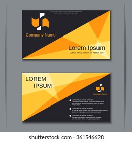 Modern two-sided visiting card, banner, badge, poster, sticker, mockup, flyer, coupon, voucher, label vector template