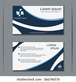 Modern two-sided visiting card, banner, badge, sticker, coupon, voucher, label vector template