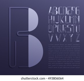 Modern Typeset : Letter B : Vector Illustration