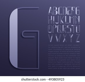 Modern Typeset : Letter G : Vector Illustration
