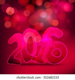 Modern Typo 2016 text for new year wallpaper.