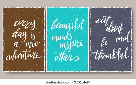 Modern typographic poster. Enjoy every moment. Vector quotes
