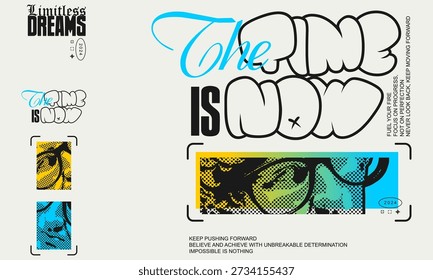 Modern typographic poster with a motivational message, expressive lettering, and contemporary graphic design