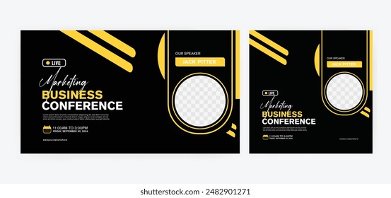 Modern Typography Business Webinar Template. Modern multipurpose creative corporate business agency marketing flyer. EPS vector illustration.