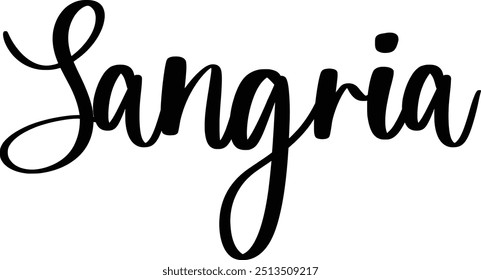 Modern Typography Cursive Text Quote Sangria