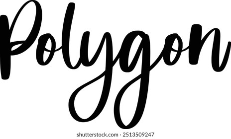 Modern Typography Cursive Text Quote Polygon