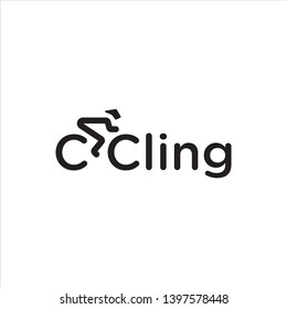 modern typography of cycling logo