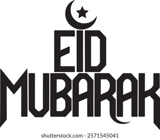 Modern Typography Design Eid Mubarak – A Tribute to Joy and Unity