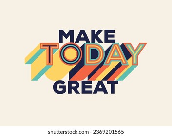 Modern typography design in Geometrical style. Creative design for your wall graphics, typographic poster, web design and office space graphics.