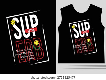 Modernes Typografiedesign für trendige T-Shirts