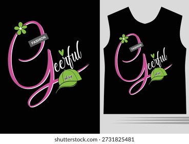 Modernes Typografiedesign für trendige T-Shirts