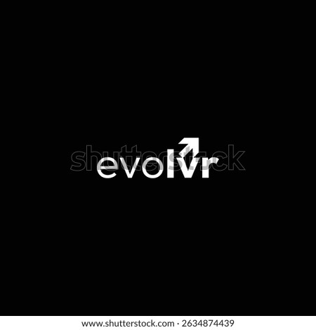 Modern typography evolvr Arrow icon vector illustration Logo.