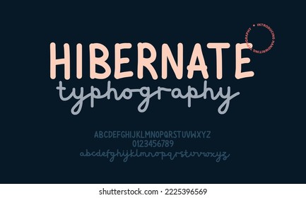 Fuente moderna de tipografía. Elegante dúo de tipos de letra. Tipografía de escritura a mano para logotipo, banner, plantilla, impresión, etc. Plantilla de ilustración vectorial. Duo de letras del alfabeto de lujo.
