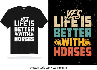 Modern typography inspirational lettering quotes vector horse t shirt design