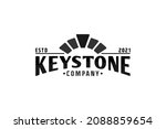 modern typography keystone for company logo design