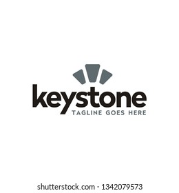 modern typography keystone logo design