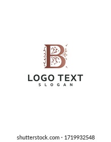 Plantilla de logotipo inicial en monograma B, logotipo vectorial para identidad empresarial y de empresa 