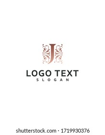 Modern typography letter initial J monogram logo template, vector logo for business and company identity 