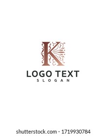 Modern typography letter initial K monogram logo template, vector logo for business and company identity 