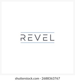 Logotipo de tipografía moderna con líneas Horizontales