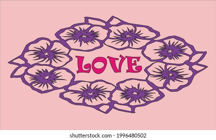 Modern typography love slogan print with blossom illustration for girl, boy,  woman,  kids tee t shirt - Vector
