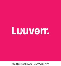 Modern typography Luuverr love icon vector illustration.