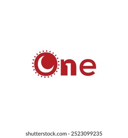 Concepto de logotipo de tipografía moderna One. Plantilla de Vector de logotipo número 1