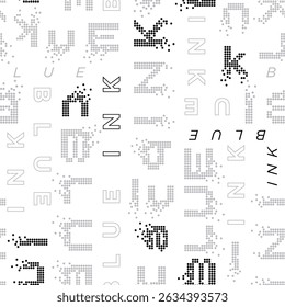 Modern Typography Pattern – Blue Ink Theme