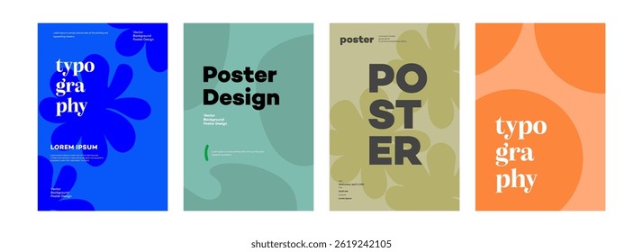 Diseños modernos del Vector de los fondos del cartel de la tipografía, Formas Abstractas