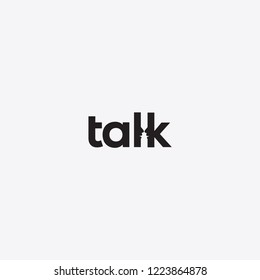 Modern Typography Talk Talking Speak Negative Stock Vector (Royalty ...