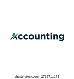 Diseño moderno del logotipo de la cuenta del texto de la tipografía, icono del Vector del concepto del marketing del crecimiento financiero